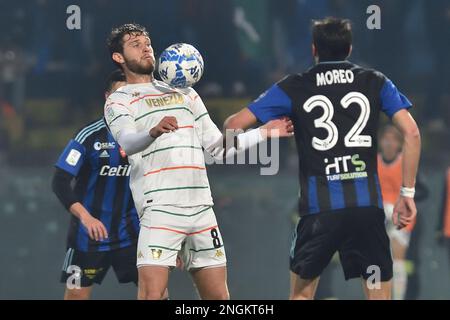 Arena Garibaldi, Pisa, Italien, 17. Februar 2023, Francis Tanner Tessmann (Venezia) beim Spiel AC Pisa gegen Venezia FC – Italienischer Fußball Serie B. Stockfoto