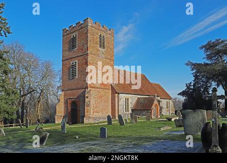 St. Mary's Church, Hamstead Marshall, in der Nähe von Newbury, Berkshire, England Stockfoto