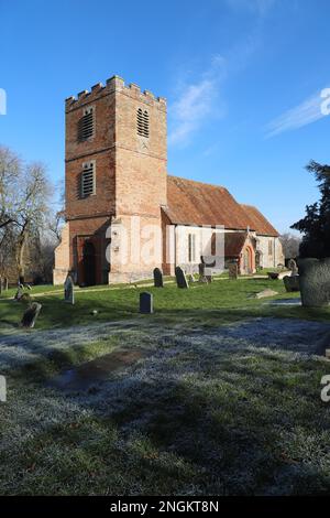 St. Mary's Church, Hamstead Marshall, in der Nähe von Newbury, Berkshire, England Stockfoto