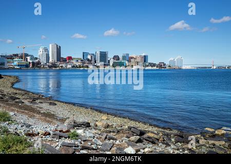 Blick auf Halifax von Georges Island - Halifax, Nova Scotia, Kanada Stockfoto