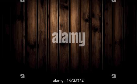 Holzstruktur. Realistischer Hintergrund aus Holzplanken. Vektordarstellung Stock Vektor