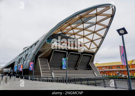 Canary Wharf Station, Elizabeth Line, London, Großbritannien Stockfoto