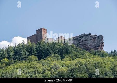 Schloss Trifels, Felsenburg im Pfalz, Annweiler, Pfalz, Rheinland-Pfalz, Deutschland Stockfoto