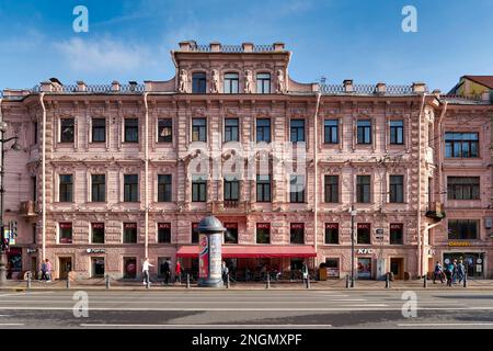 St. Petersburg, Russland. Historische Gebäude am Newski Prospekt Stockfoto