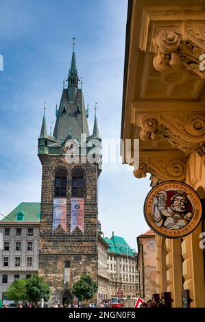 In Prag in der Tschechischen Republik. Henry's Tower Stockfoto