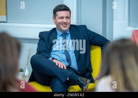 Jamie Hepburn Scottish National Party, MSP für Cumbernauld und Kilsyth Ministerin für Hochschul- und Weiterbildung, Jugendbeschäftigung und Berufsbildung Stockfoto