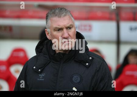 Bristol City Manager Nigel Pearson während des Sky Bet Championship-Spiels zwischen Sunderland und Reading im Stadium of Light, Sunderland, am Samstag, den 11. Februar 2023. (Foto: Michael Driver | MI News) Guthaben: MI News & Sport /Alamy Live News Stockfoto