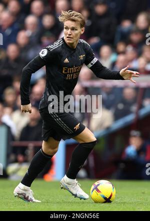 Birmingham, Großbritannien. 18. Februar 2023. Martin Odegaard von Arsenal während des Premier League-Spiels im Villa Park, Birmingham. Der Bildausdruck sollte lauten: Darren Staples/Sportimage Credit: Sportimage/Alamy Live News Stockfoto