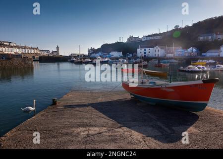 Stanley Jack verlegte auf der Hellbahn in Porthleven, Cornwall Stockfoto