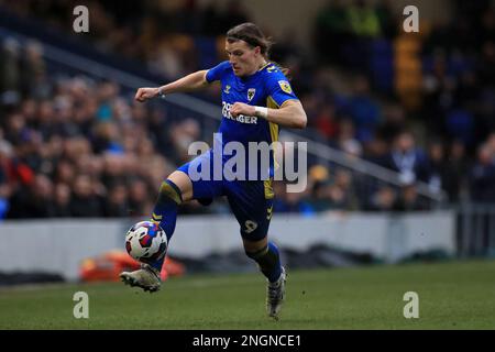 London, Großbritannien. 18. Februar 2023. Während des EFL Sky Bet League 2-Spiels zwischen AFC Wimbledon und Hartlepool United am 18. Februar 2023 in Plough Lane, London, England. Foto von Carlton Myrie. Nur redaktionelle Verwendung, Lizenz für kommerzielle Verwendung erforderlich. Keine Verwendung bei Wetten, Spielen oder Veröffentlichungen von Clubs/Ligen/Spielern. Kredit: UK Sports Pics Ltd/Alamy Live News Stockfoto