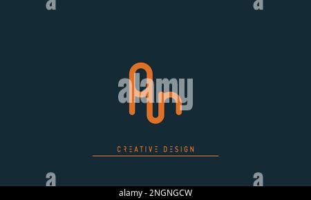 Buchstaben Buchstaben Initialen Monogramm Logo AN,NA Stock Vektor