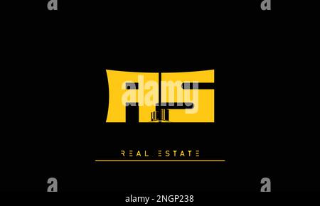 Immobilienbriefe Initialen Monogramm Logo AS , SA Stock Vektor