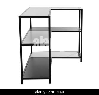 Eleganter Konsolentisch auf weißem Hintergrund. Innenelement Stockfoto