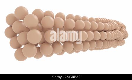 Fettzellen sammeln sich zusammen auf einem transparenten Hintergrund-3D-Rendering an Stockfoto