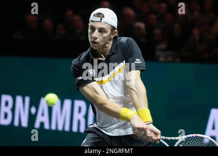 Tallon Griekspoor (Niederlande) gegen Jannik Sünner (Italien) während des ABN Amro Open 2023, ATP 500 Tennis Turnier am 18. Februar 2023 in Rotterdam, Niederlande - Photo Laurent Lairys / DPPI Stockfoto