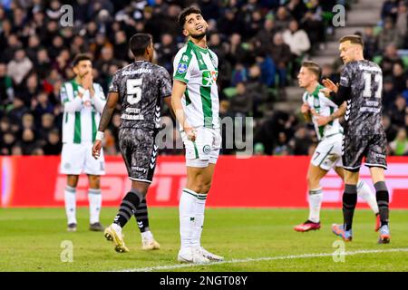 18-02-2023: Sport: Groningen gegen Emmen GRONINGEN, NIEDERLANDE - FEBRUAR 18: Ricardo Pepi (FC Groningen) während des Spiels Eredivisie FC Groningen und F. Stockfoto