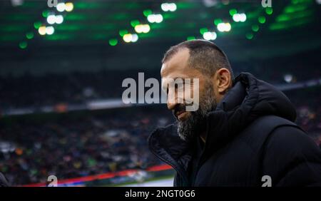 Mönchengladbach, Deutschland. 18. Februar 2023. Trainer Julian Nagelsmann (München) Borussia Mönchengladbach - Bayern München 18.02.2023 Copyright (nur Stockfoto