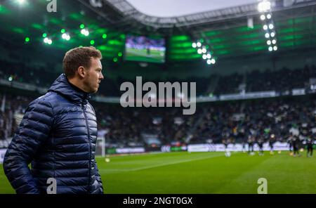 Mönchengladbach, Deutschland. 18. Februar 2023. Trainer Julian Nagelsmann (München) Borussia Mönchengladbach - Bayern München 18.02.2023 Copyright (nur Stockfoto