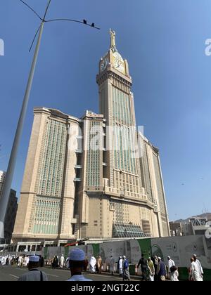 ZAM Zam Tower oder Uhrenturm - Abraj Al Bait Masjid Al Haram Stockfoto