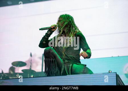 20. Juni 2019: Rob Zombie tritt auf dem Knotfest meets Hellfest Festival auf Stockfoto