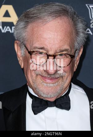 Beverly Hills, Usa. 18. Februar 2023. BEVERLY HILLS, LOS ANGELES, KALIFORNIEN, USA - FEBRUAR 18: Der amerikanische Filmregisseur, Schriftsteller und Produzent Steven Spielberg kommt am 18. Februar 2023 bei den 75. Annual Directors Guild of America (DGA) Awards im Beverly Hilton Hotel in Beverly Hills, Los Angeles, Kalifornien, USA an. (Foto: Xavier Collin/Image Press Agency) Kredit: Image Press Agency/Alamy Live News Stockfoto