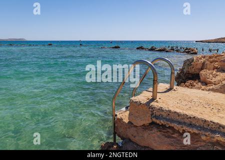 Bereich des Musan Museum of Underwater Skulpture am Pernera Strand in Ayia Napa Stadt in Zypern Inselland Stockfoto