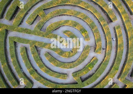 Labyrinth im CyHerbia Botanical Park und Labyrinth in Zypern Inselland Stockfoto