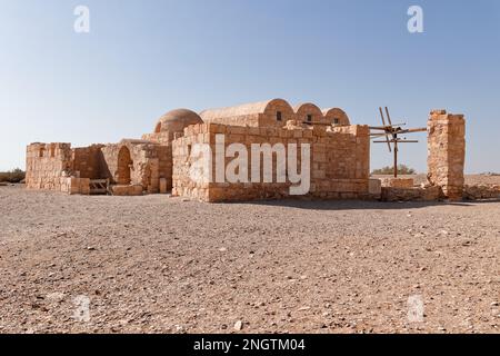 Qasr Amra, ein Wüstenschloss etwa 53 Meilen (85 km) östlich von Amman, Jordanien. Kredit: MLBARIONA/Alamy Stock Photo Stockfoto