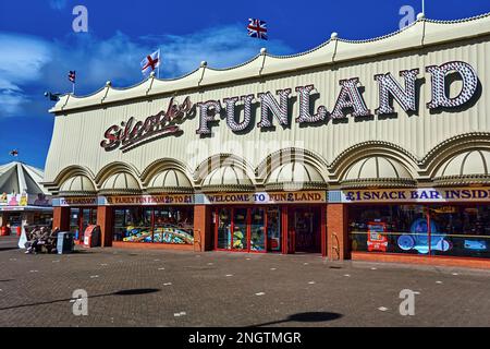 Silcocks Funland Amusement Centre, Southport Pier, Merseyside, England. Stockfoto