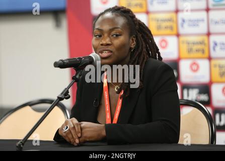 Clarisse Agbegnenou während des Judo Paris Grand Slam 2023 am 4. Februar 2023 in der Accor Arena in Paris, Frankreich - Photo Laurent Lairys / DPPI Stockfoto