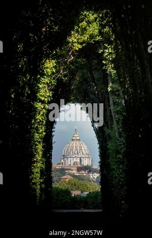 Das Aventine Keyhole, Rom, Italien Stockfoto