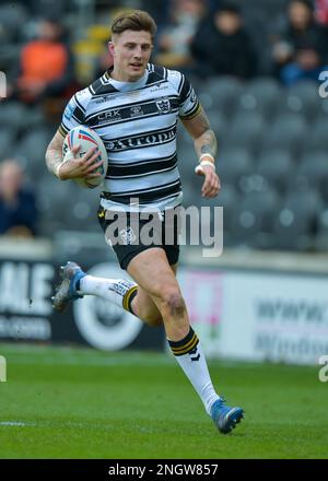 Hull, UK. 19. Februar 2023. Liam Sutcliffe vom Hull FC Hull FC gegen Castleford Tigers, im MKM Stadium, Hull, West Yorkshire, Großbritannien am 19. Februar 2023 in Runde 1 des Betfred Super League Photo Credit Craig Cresswell Photography Credit: Craig Cresswell/Alamy Live News Stockfoto