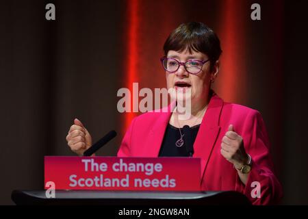 Edinburgh Scotland, UK 19. Februar 2023 Sarah Boyack auf der Scottish Labour Conference in den Assembly Rooms. Live-Nachrichten von sst/alamy Stockfoto