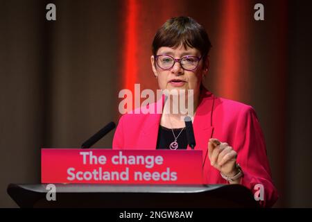 Edinburgh Scotland, UK 19. Februar 2023 Sarah Boyack auf der Scottish Labour Conference in den Assembly Rooms. Live-Nachrichten von sst/alamy Stockfoto