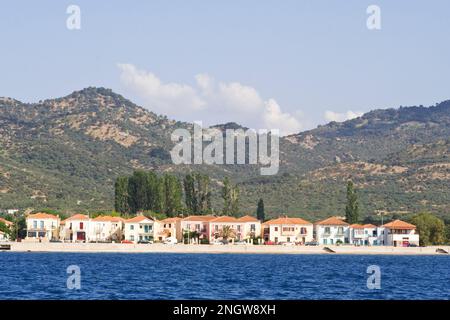 Petra op Lesbos; Petra auf Lesbos Stockfoto