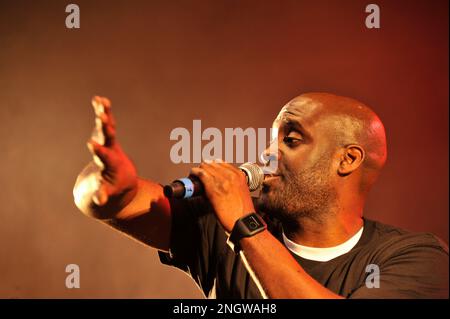 De la Soul est un celebrissime groupe de hip Hop qui a Marque l'histoire de la Musique des annees 90. En concert avec un Big Band au BSF | De la Soul Stockfoto