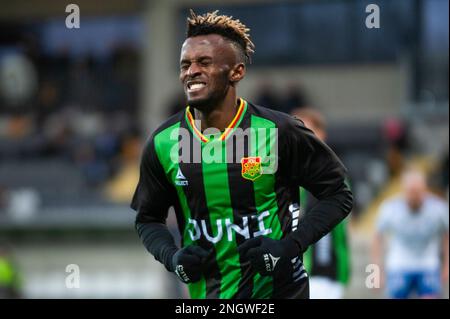 Göteborg, Schweden. 19. Februar 2023 Richard Friday von GAIS während des Bühnenspiels der Swedish Cup Group zwischen GAIS und IFK Norrköping am 19. Februar 2023 in Göteborg. Kredit: Oskar Olteus / Alamy Live News Stockfoto