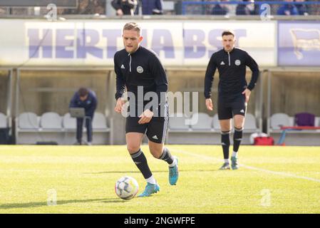 Berlin, Deutschland. 19. Februar 2023. Während des Spiels Hertha Berlin II gegen Tennis Borussia Berlin in der Runde 21 der Regionalen Liga Nordosten, Berlin, 19. Februar 2023. Iñaki Esnaola / Alamy Live News Kredit: Iñaki Esnaola/Alamy Live News Stockfoto