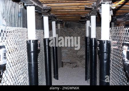 Gänge in unterirdischen Kohlebergwerken Stockfoto