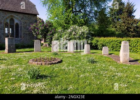 Gedenksteine für die Opfer der Weltkriege, Kloster Loccum, Rehburg-Loccum, Deutschland Stockfoto