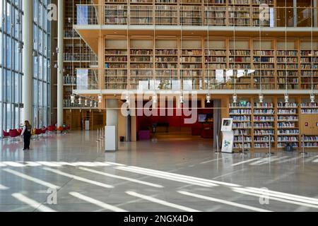 Athen Griechenland. Die Nationalbibliothek in Stavros Niarchos Foundation Cultural Center Stockfoto