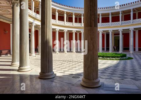 Athen Griechenland. Der Innenhof des Zappeio Hall, jetzt als Konferenzzentrum genutzt Stockfoto