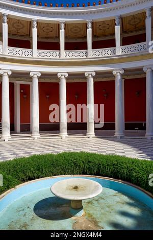 Athen Griechenland. Der Innenhof des Zappeio Hall, jetzt als Konferenzzentrum genutzt Stockfoto