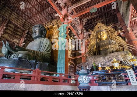 Nara Japan.Todai-JI Tempel. Große Buddhahalle (Daibutsu-den) Stockfoto