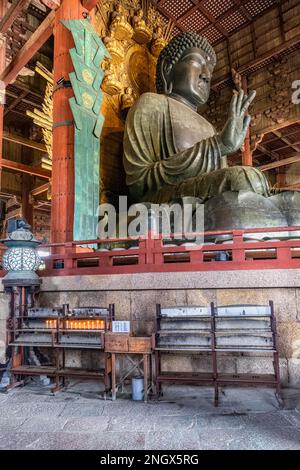 Nara Japan.Todai-JI Tempel. Große Buddhahalle (Daibutsu-den) Stockfoto