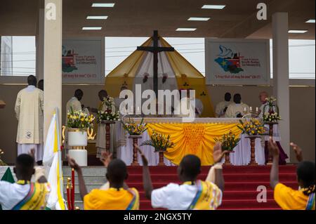 Sonntag, 5. 2023. Februar: Juba South Sudan. Wallfahrt des Friedens. Moderator der schottischen Kirche RT Rev. Dr. Iain Greenshields ist in Juba, Südsudan, auf einer Friedenspilgerfahrt mit dem Papst und Erzbischof von Canterbury, Rev Justin Welby. Stockfoto