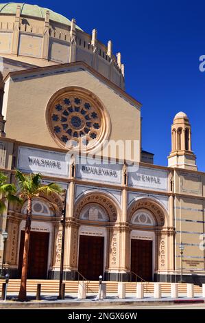 Der Wilshire Boulevard Temple, einer der ältesten jüdischen Tempel in Los Angeles Stockfoto