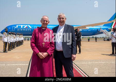 Sonntag, 5. 2023. Februar: Juba South Sudan. Wallfahrt des Friedens. Moderator der schottischen Kirche RT Rev. Dr. Iain Greenshields ist in Juba, Südsudan, auf einer Friedenspilgerfahrt mit dem Papst und Erzbischof von Canterbury, Rev Justin Welby. Stockfoto