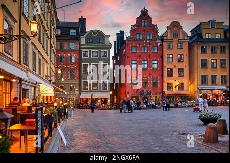 Stortorget Square in Gamla Stan, der Stockfoto