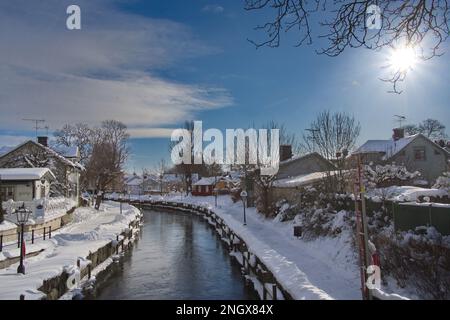 Trosa Trosaån Sodermanland Schweden Stockfoto